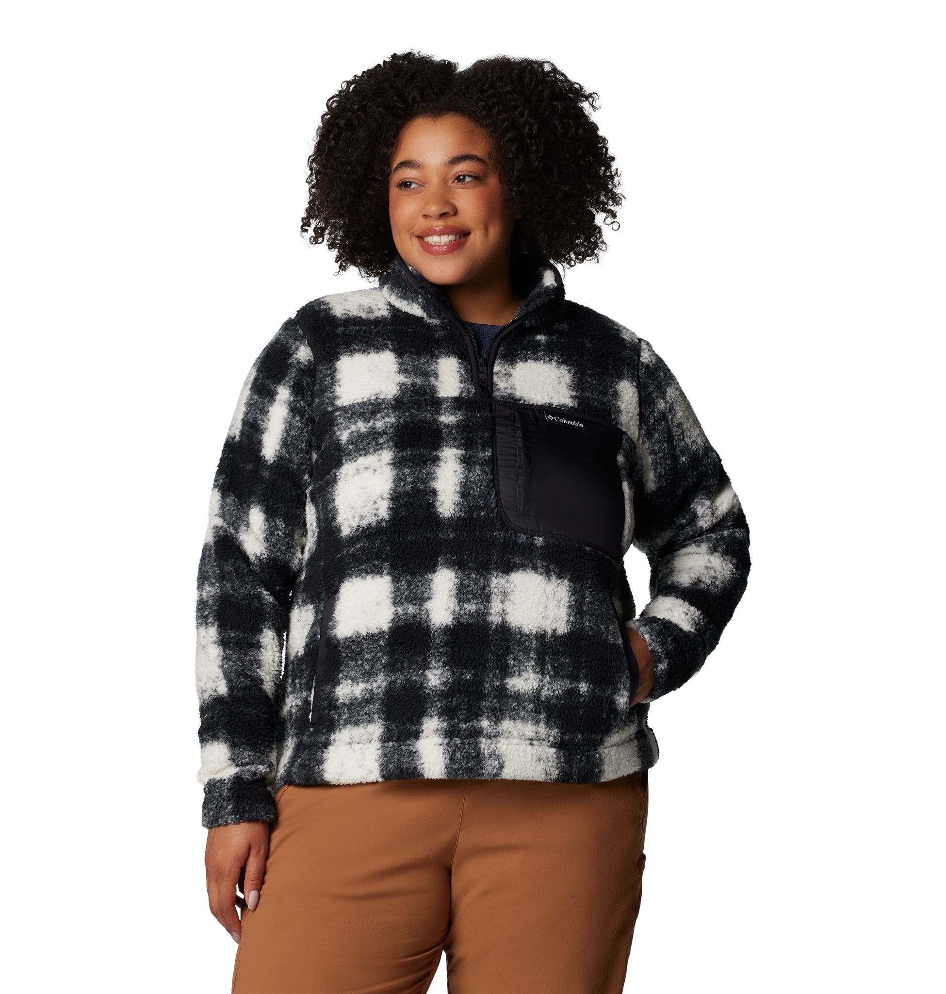 Columbia Women s West Bend II Sherpa Quarter Zip Fleece Top Chalk Omb Landers Outdoor World Ireland s Adventure Outdoor Store