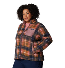 Load image into Gallery viewer, Columbia Women&#39;s West Bend Printed Sherpa Full Zip Fleece (Fig Omblur)
