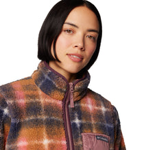 Load image into Gallery viewer, Columbia Women&#39;s West Bend Printed Sherpa Full Zip Fleece (Fig Omblur)
