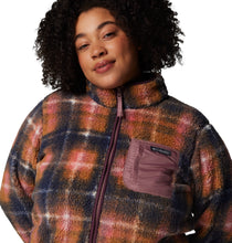 Load image into Gallery viewer, Columbia Women&#39;s West Bend Printed Sherpa Full Zip Fleece (Fig Omblur)
