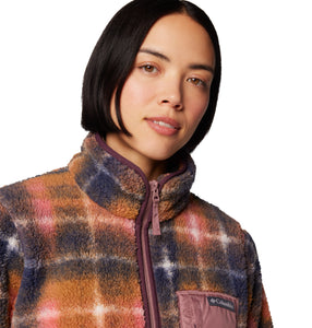 Columbia Women's West Bend Printed Sherpa Full Zip Fleece (Fig Omblur)