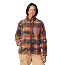 Load image into Gallery viewer, Columbia Women&#39;s West Bend Printed Sherpa Full Zip Fleece (Fig Omblur)
