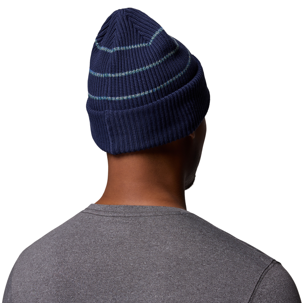 Columbia Unisex Lost Lager II Recycled Beanie Hat Collegiate Navy Rainbow Stripes 465 1975921