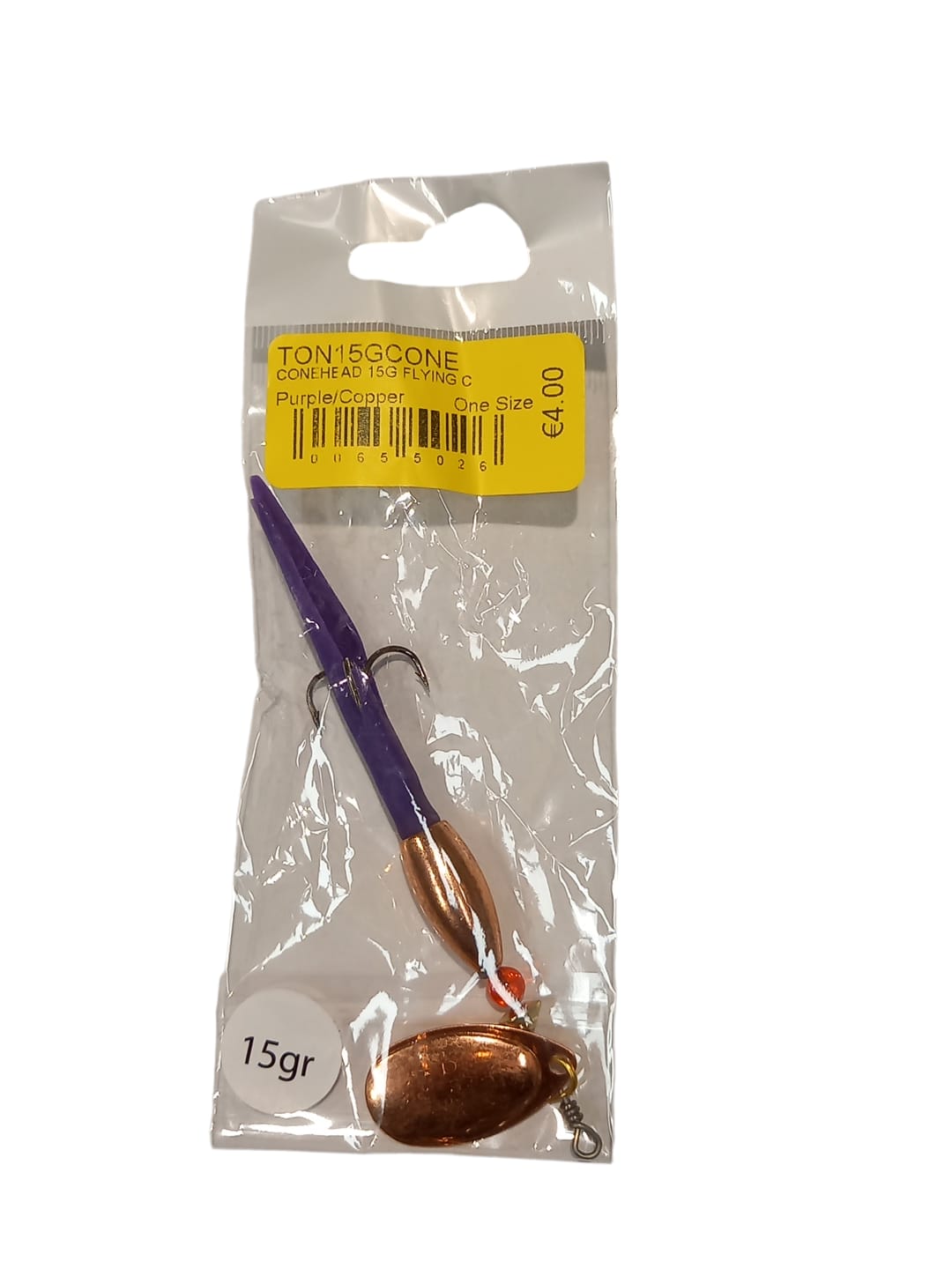 Conehead Flying C Spinning Lure (15g Purple/Copper)