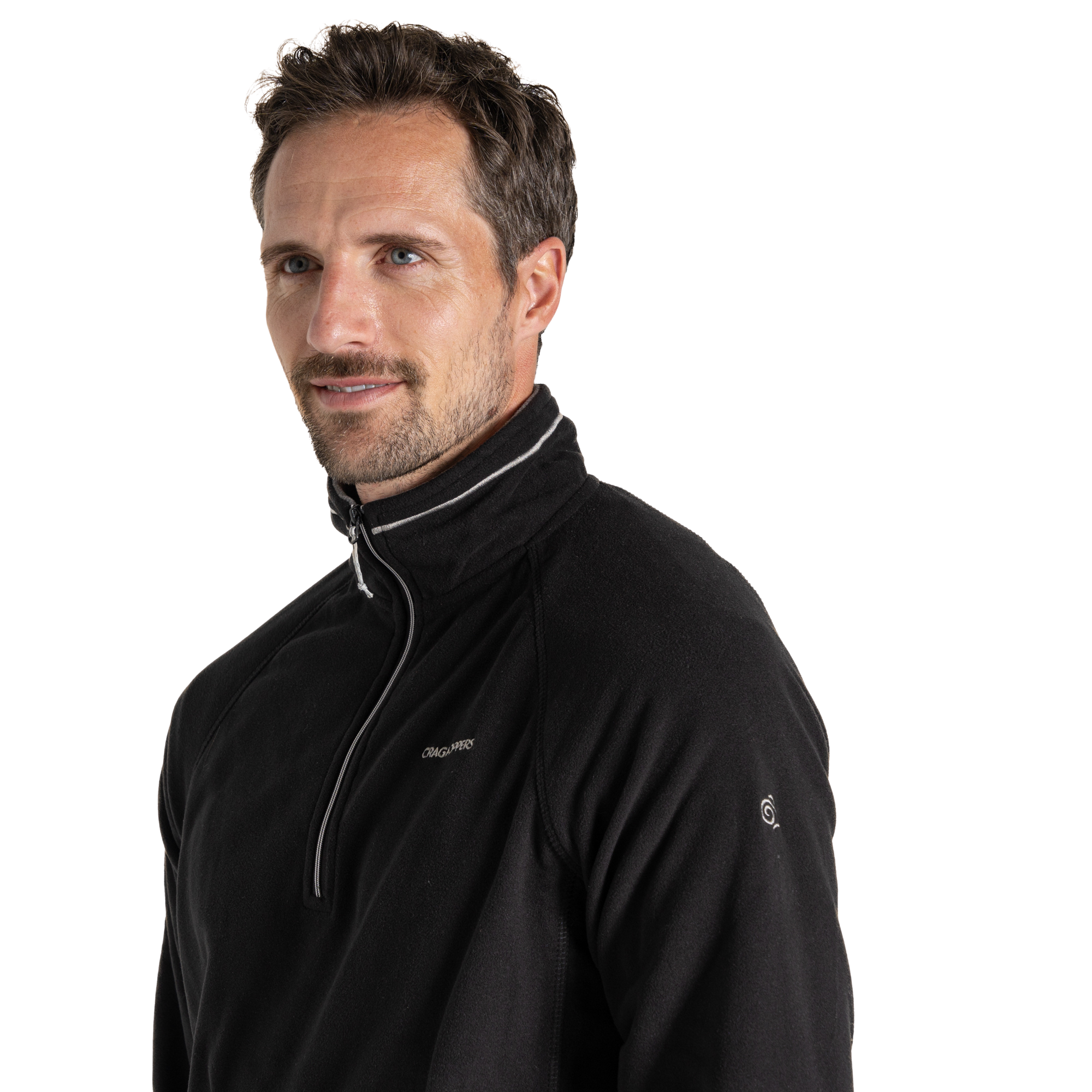 Craghoppers Men's Corey VI Half Zip Fleece Top Black 800 CMA1287