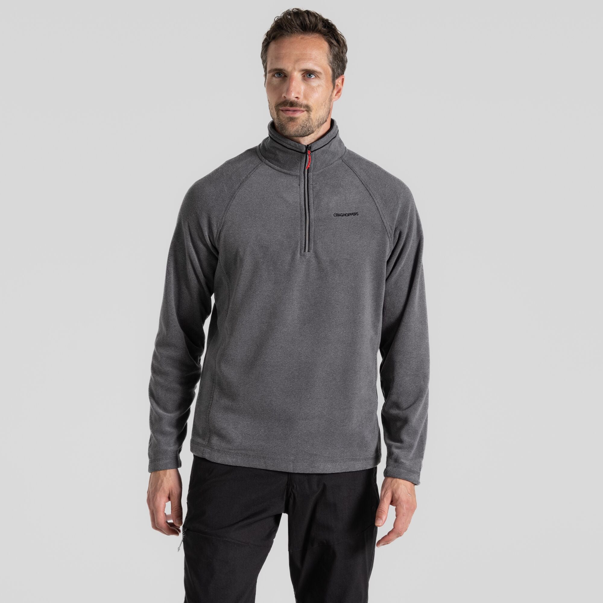 Craghoppers Men s Corey VI Half Zip Fleece Top Black Pepper