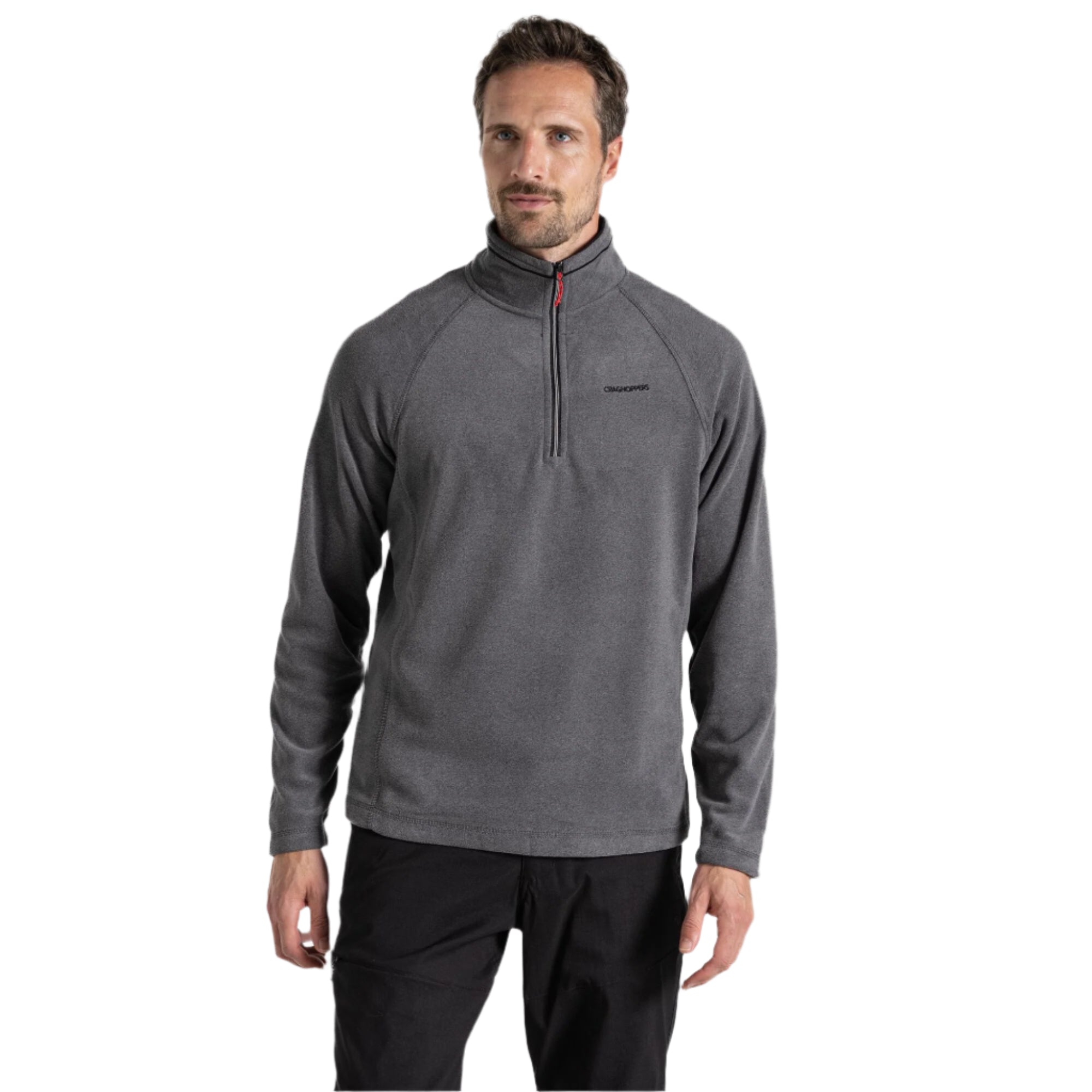Craghoppers Men's Corey VI Half Zip Fleece Top (Black Pepper