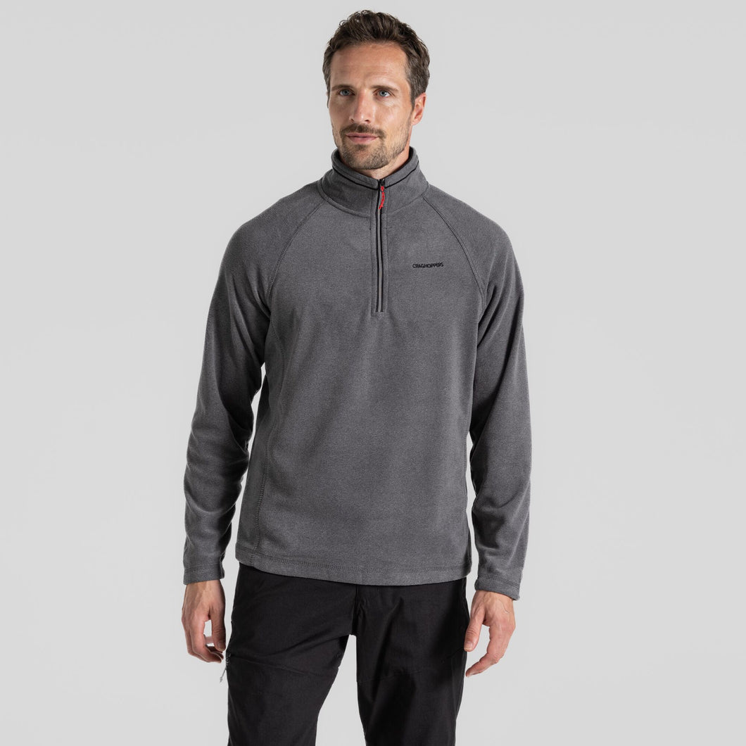 Craghoppers Men's Corey VI Half Zip Fleece Top (Black Pepper)