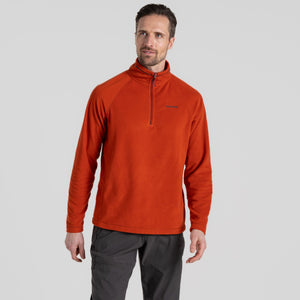 Craghoppers Men's Corey VI Half Zip Fleece Top (Carnelian Orange)