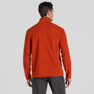 Craghoppers Men's Corey VI Half Zip Fleece Top (Carnelian Orange)