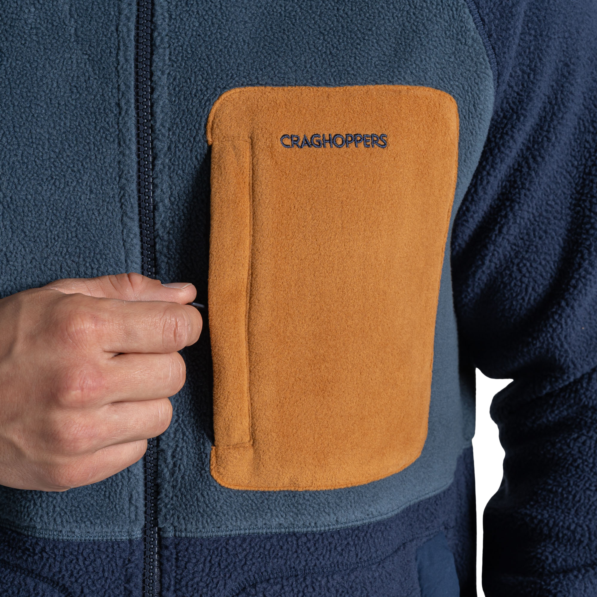 Craghoppers Men's Dades Full Zip Fleece (Blue Navy/Blue Stone)
