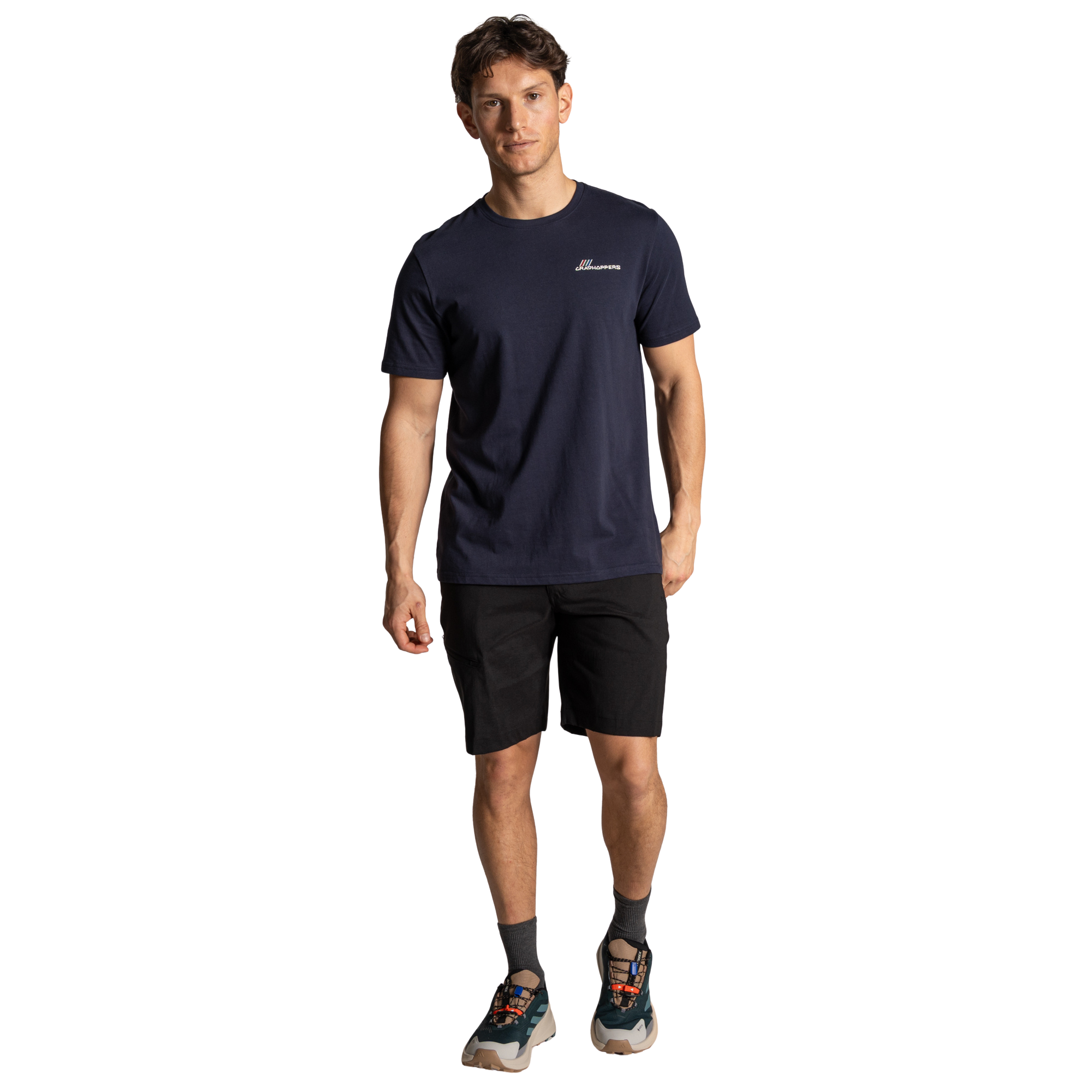 Craghoppers Men's Lucent II Organic Cotton Short Sleeve Tee (Blue Navy Brand Carrier)