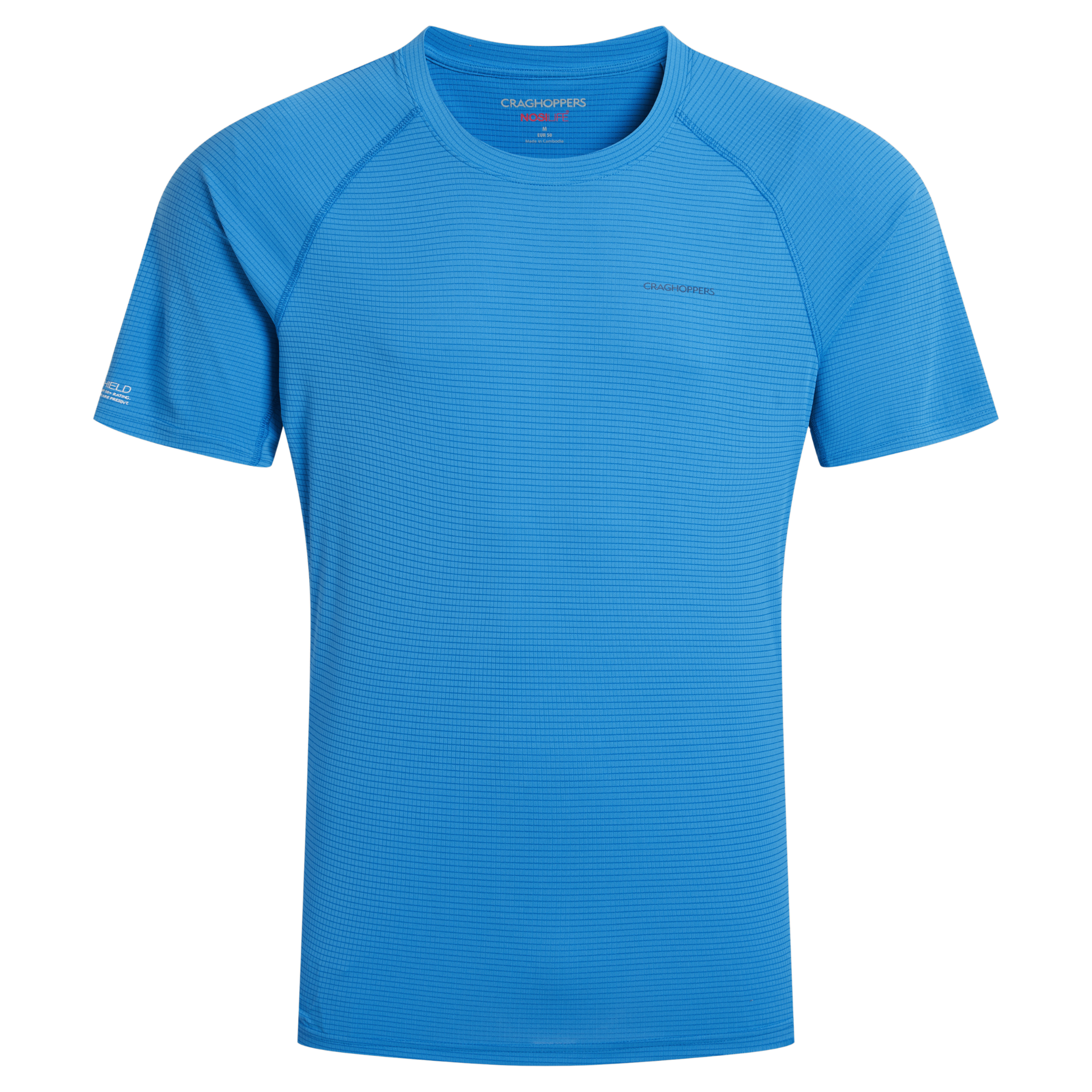 Craghoppers Men's Nosilife SolarShield+ UPF50 Short Sleeve Technical Tee (Azure Sky)