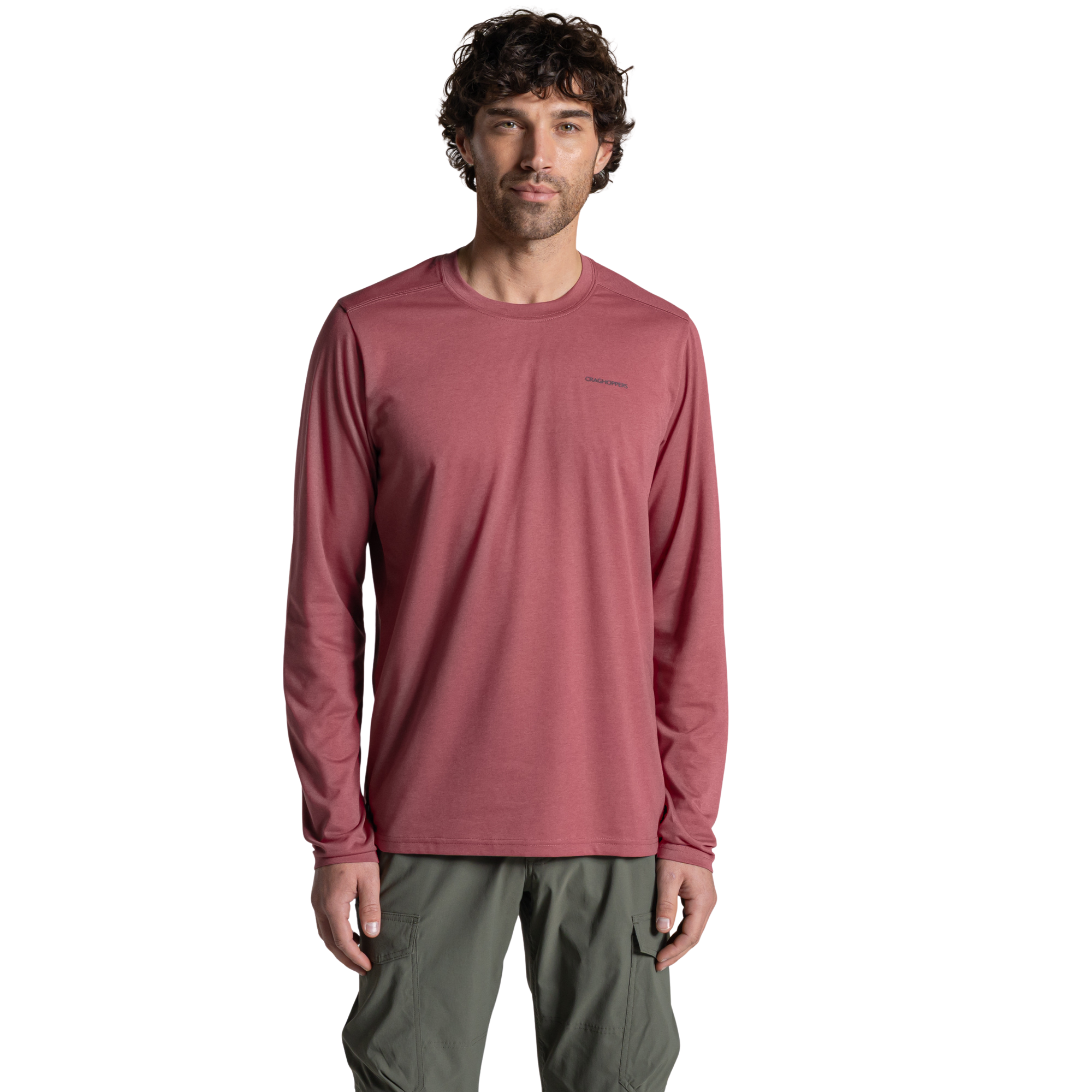 Craghoppers Men's Nosilife Abel Long Sleeve Technical Tee (Atlas Red)