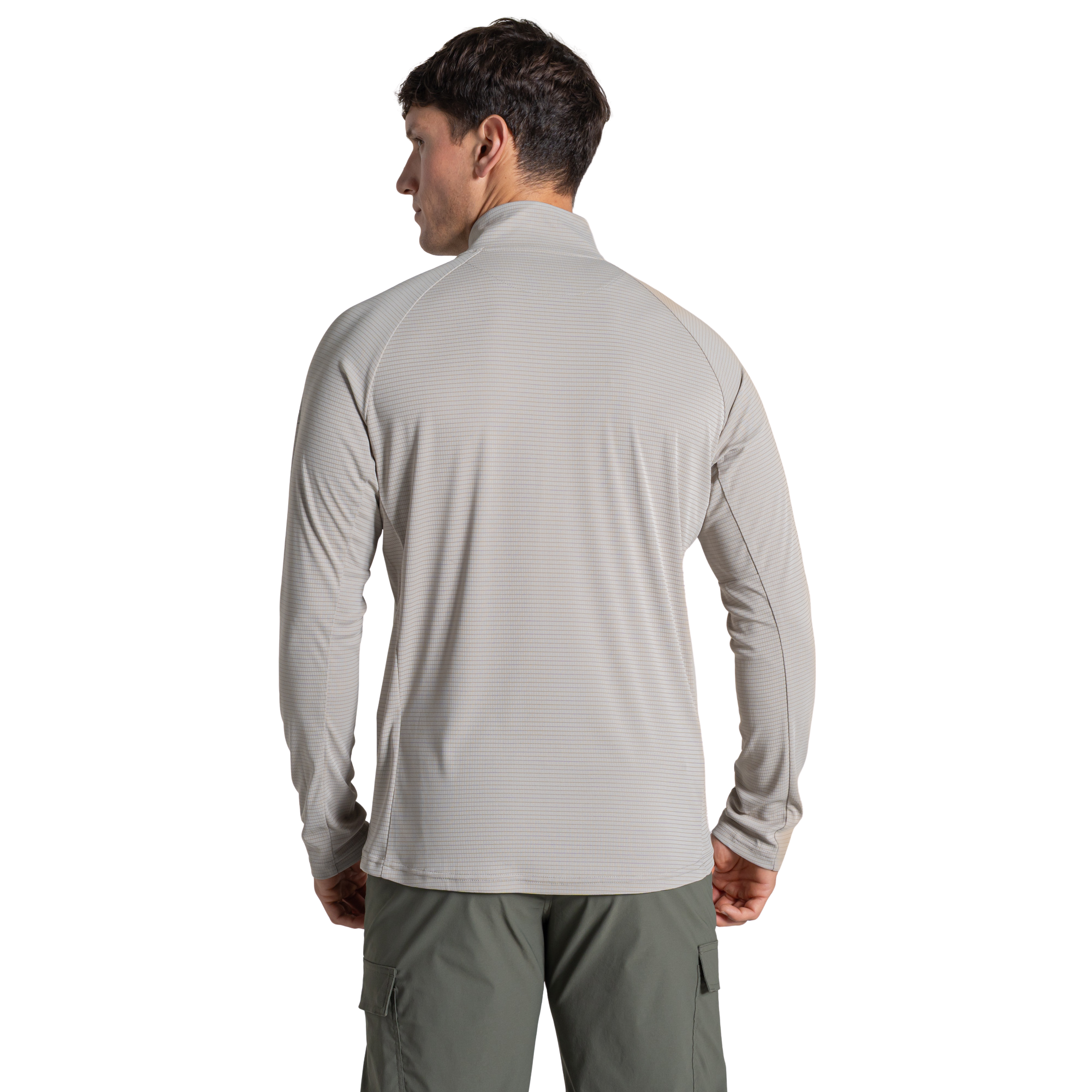 Craghoppers Men's Nosilife SolarShield+ UPF50 Half Zip Technical Top (Parchment)