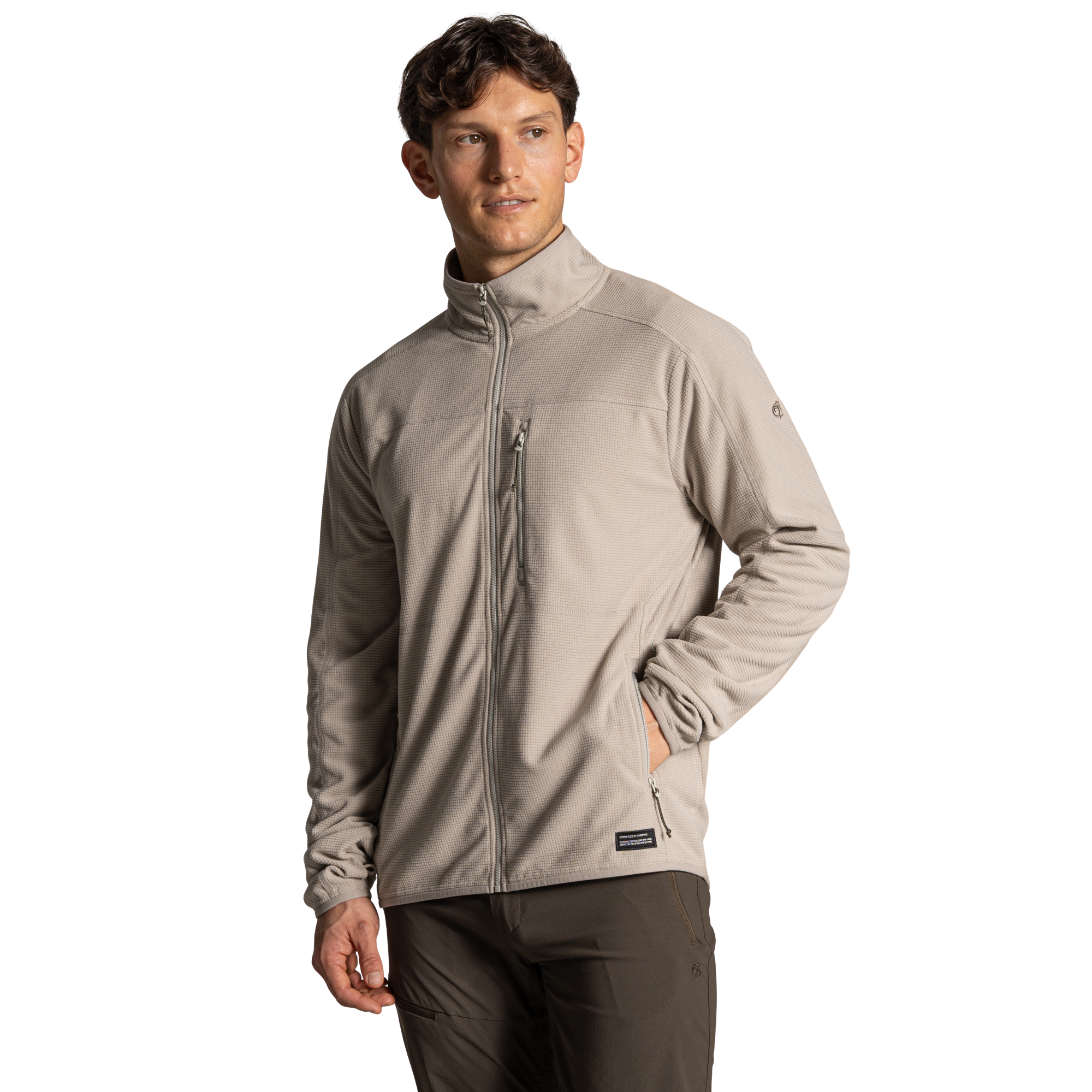 Craghoppers Men's Nosilife Spry II UPF50 Full Zip Fleece (Parchment)
