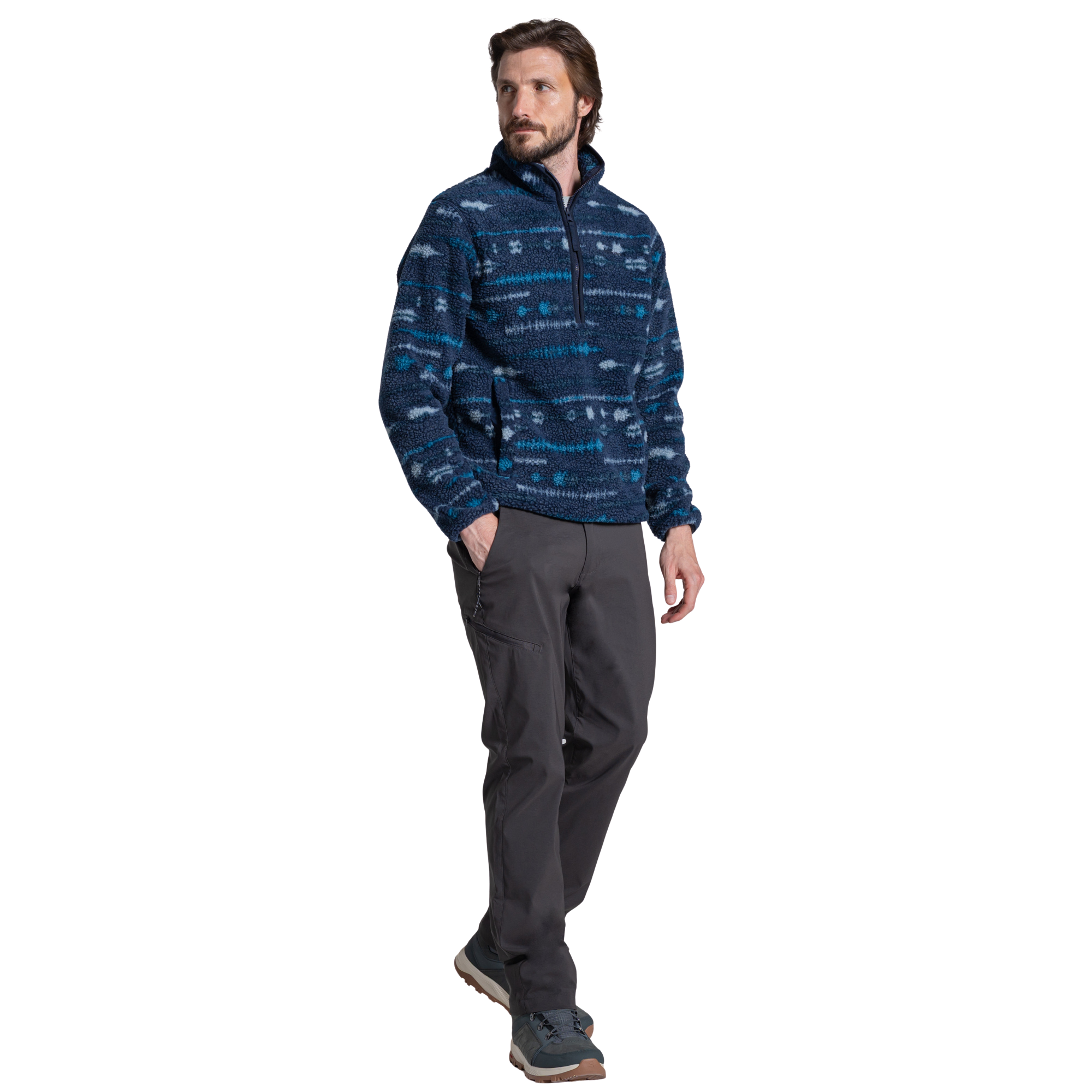 Craghoppers Men’s Rawthey National Trust Half Zip Fleece Top (Blue Navy)