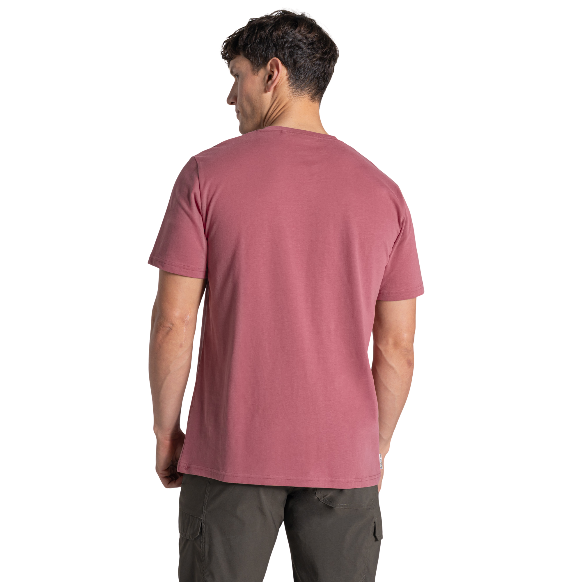 Craghoppers Men's Sabden National Trust Organic Cotton Short Sleeve T-Shirt (Atlas Red)