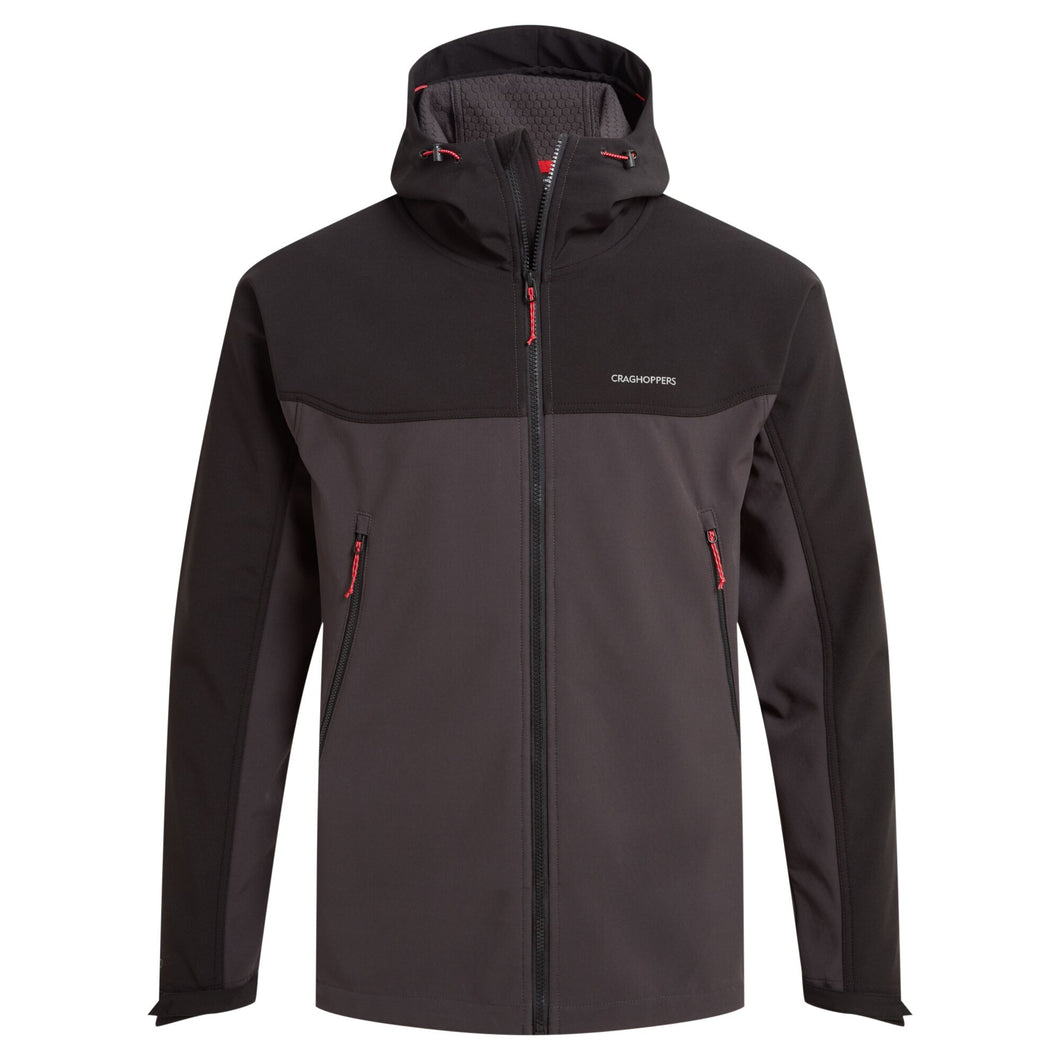 Craghoppers Men's Seer Hooded Softshell Jacket (Black/Black Pepper)