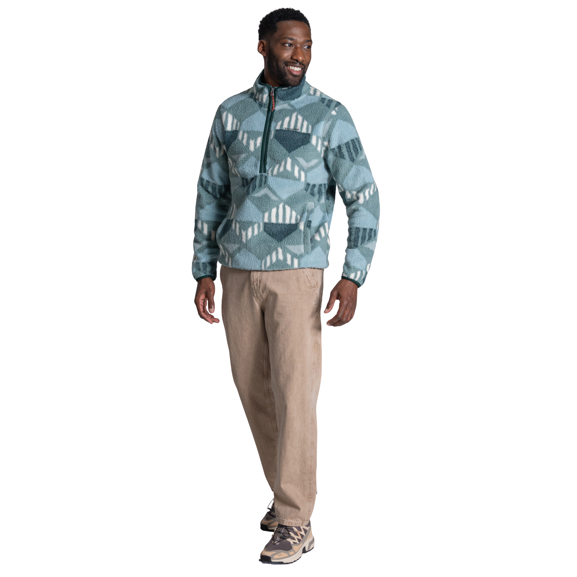 Craghoppers Men's Tatton Half Zip Fleece Top Green Ridge 1YU CMA1429