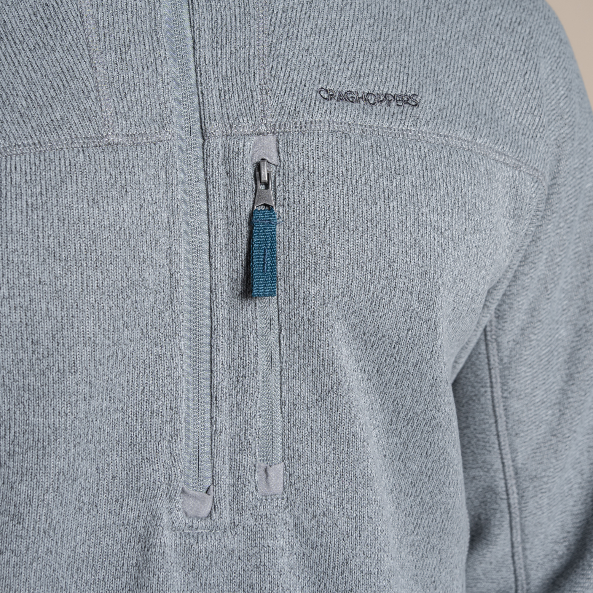 Craghoppers Men's Torney III Half Zip Fleece Top Cloud Grey 2AM CMA1431