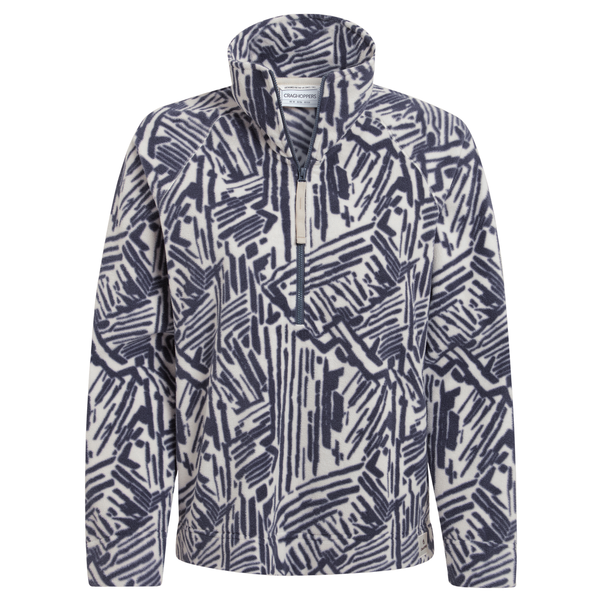Craghoppers Women's Annjela Half Zip Fleece Top (Anthracite Print)