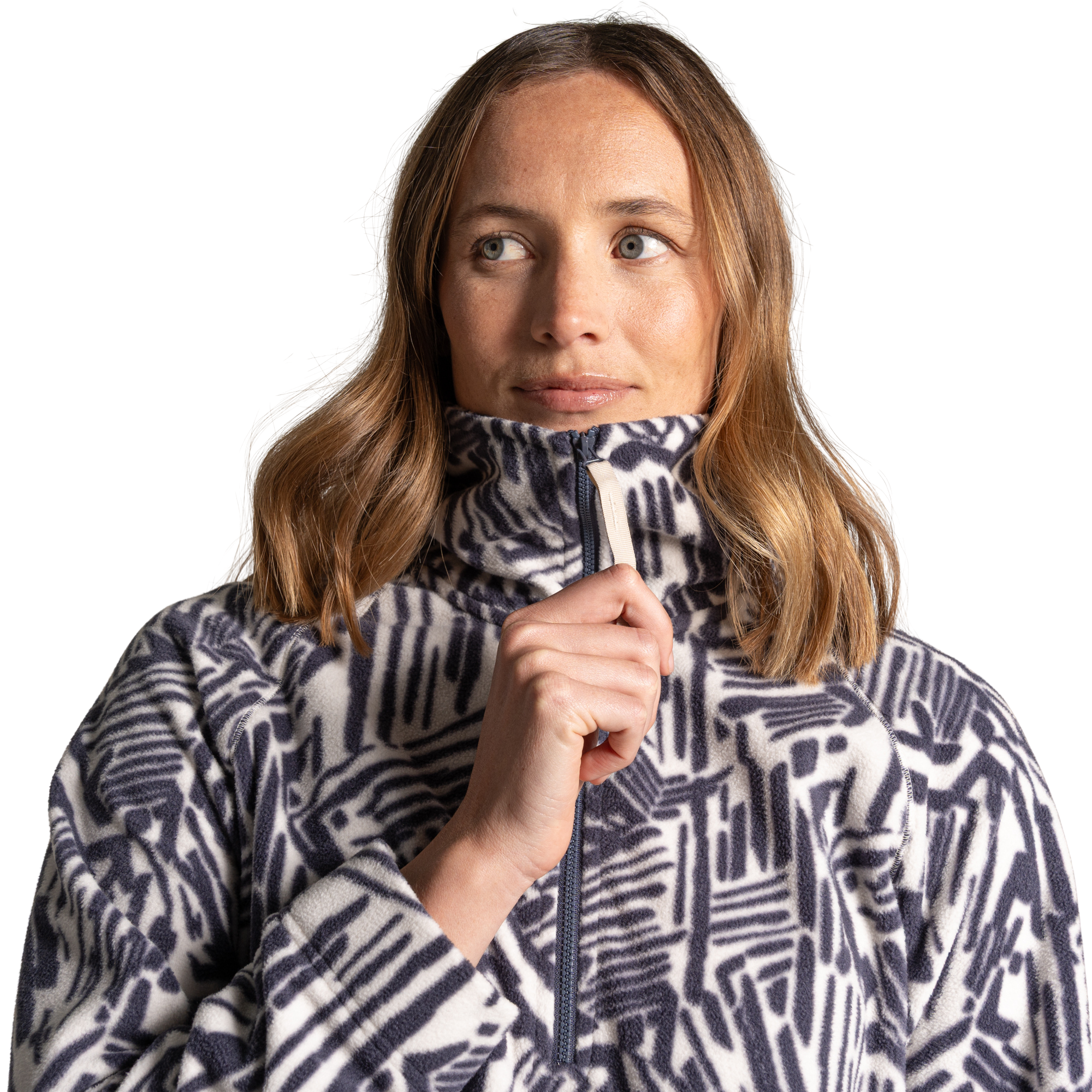 Craghoppers Women's Annjela Half Zip Fleece Top (Anthracite Print)
