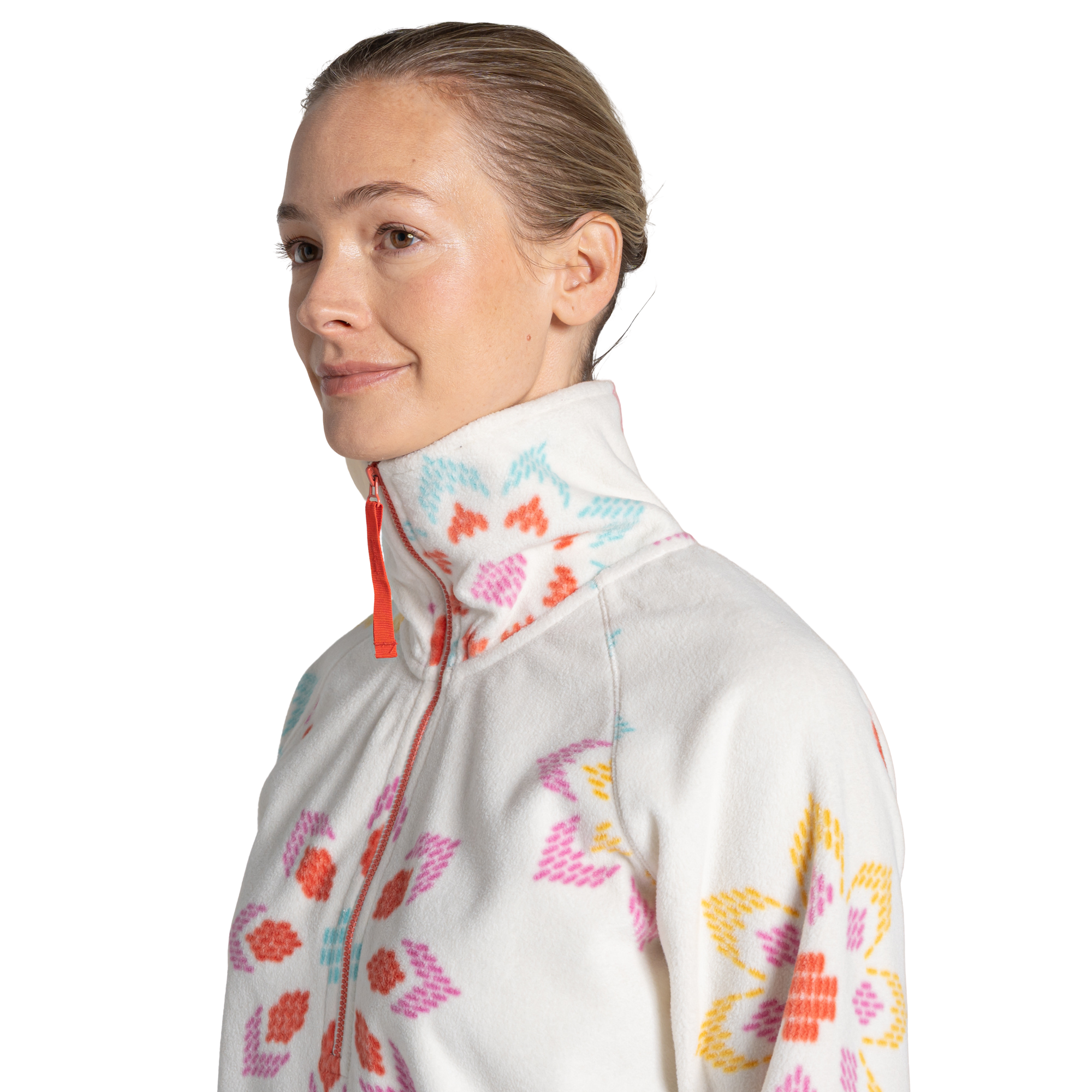 Craghoppers Women's Annjela Half Zip Fleece Top (Floral Print)