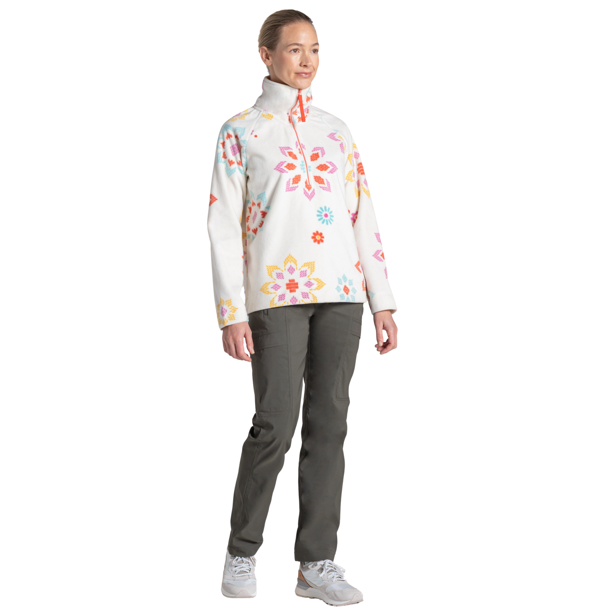 Craghoppers Women's Annjela Half Zip Fleece Top (Floral Print)