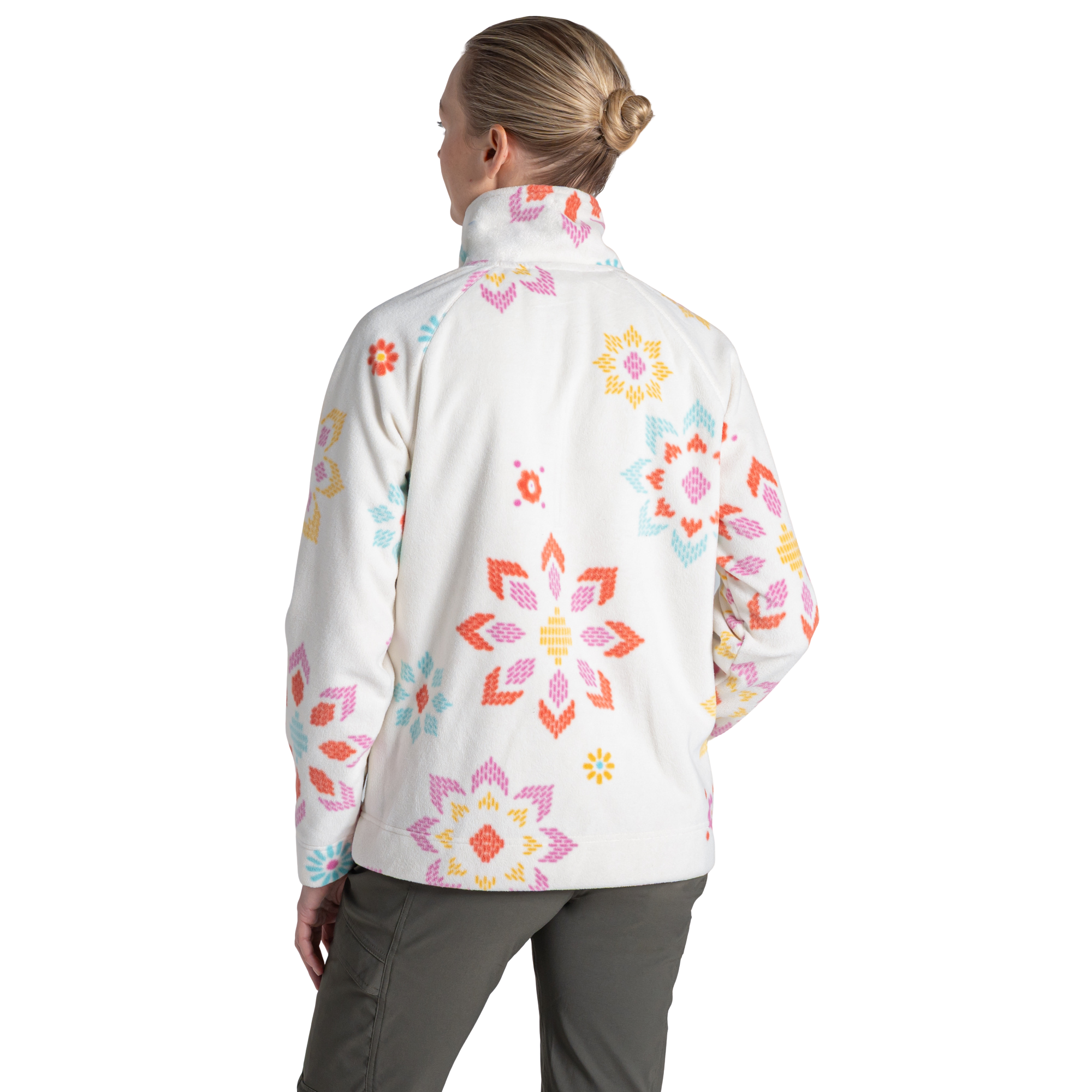 Craghoppers Women's Annjela Half Zip Fleece Top (Floral Print)