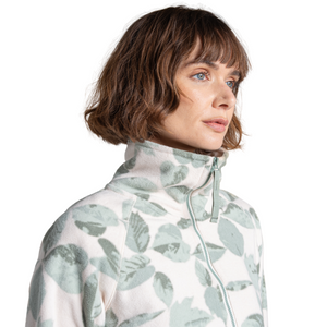 Craghoppers Women's Annjela Half Zip Fleece Top (Ice Matcha Print)