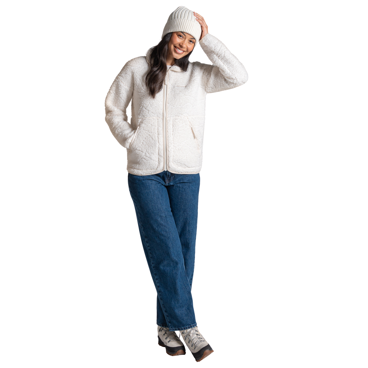 Craghoppers Women's Avens II National Trust Full Zip Fleece Jacket Ecru 1XT CWA467