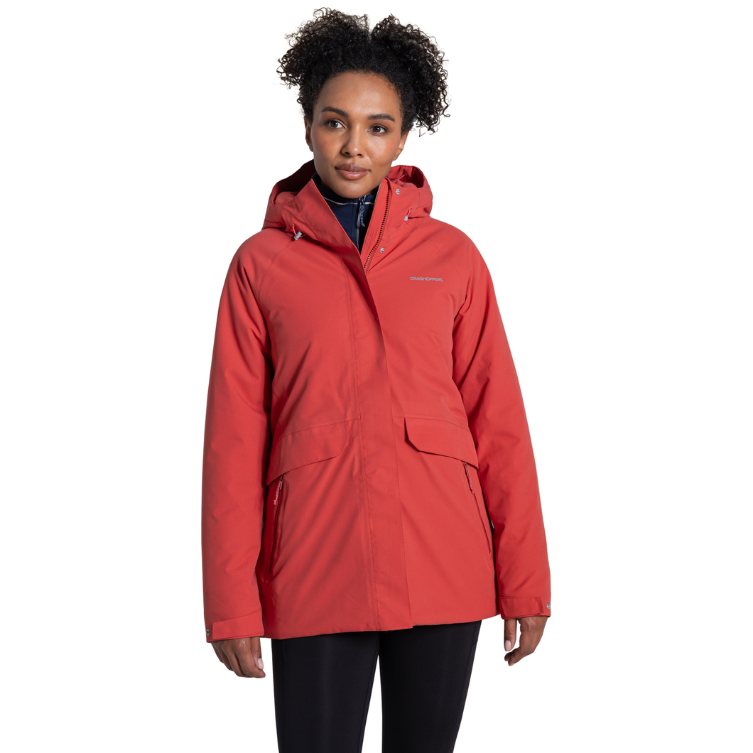Craghoppers Women's Caldbeck II Thermic Waterproof Insulated Jacket (Compote Red)