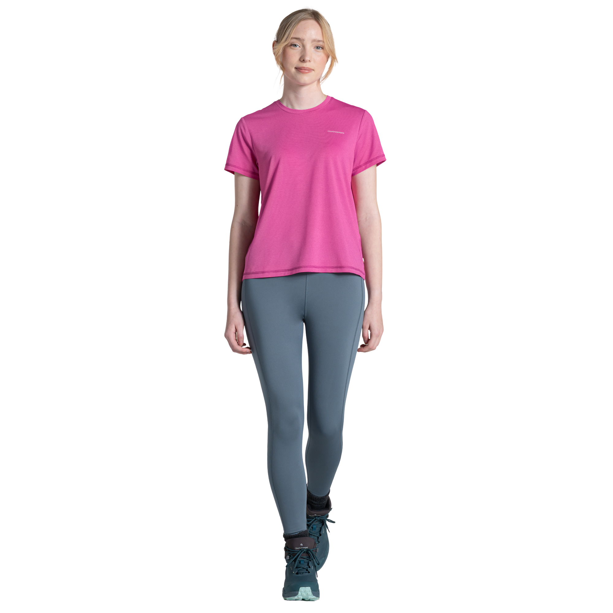 Craghoppers Women's Ellie II Short Sleeve UPF50 Technical Tee (Damask Rose)
