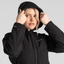 Load image into Gallery viewer, Craghoppers Women&#39;s Gwen Hooded Softshell Jacket (Black)
