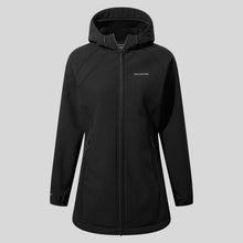 Load image into Gallery viewer, Craghoppers Women&#39;s Gwen Hooded Softshell Jacket (Black)
