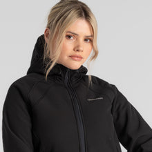 Load image into Gallery viewer, Craghoppers Women&#39;s Gwen Hooded Softshell Jacket (Black)
