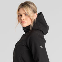 Load image into Gallery viewer, Craghoppers Women&#39;s Gwen Hooded Softshell Jacket (Black)
