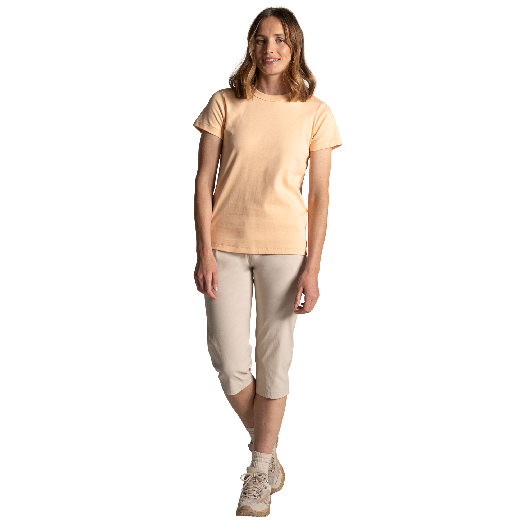 Craghoppers Women's Kiwi Pro III UPF50 Cropped Trousers (Oyster)