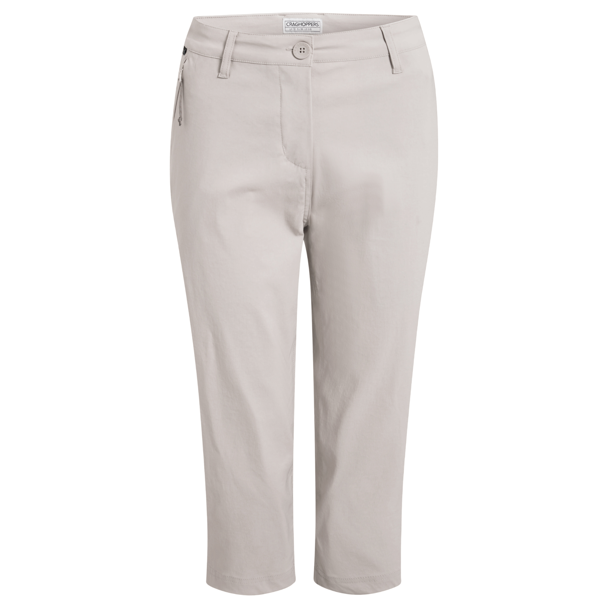 Craghoppers Women's Kiwi Pro III UPF50 Cropped Trousers (Oyster)