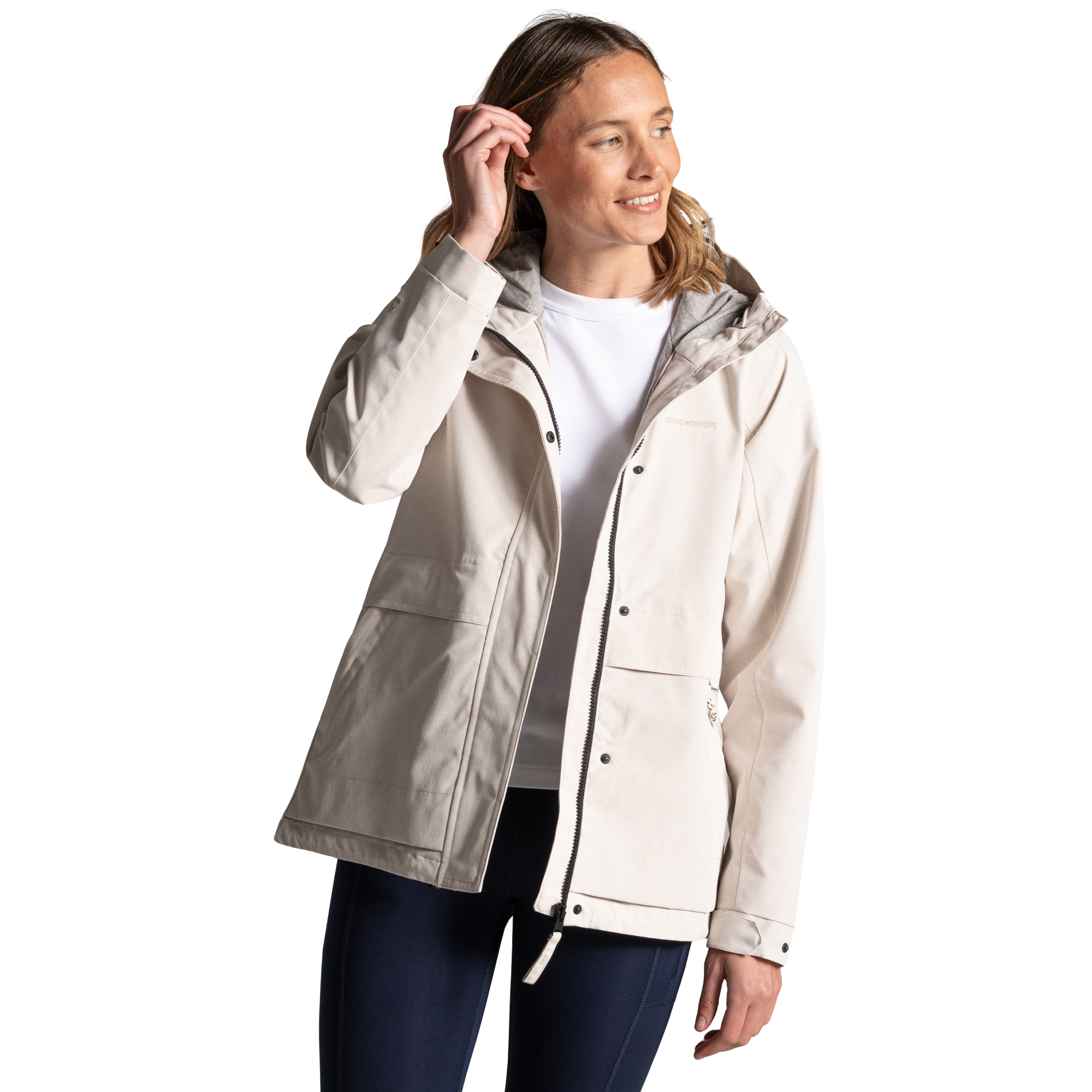 Craghoppers Women's Maryam Waterproof Jacket (Oyster)