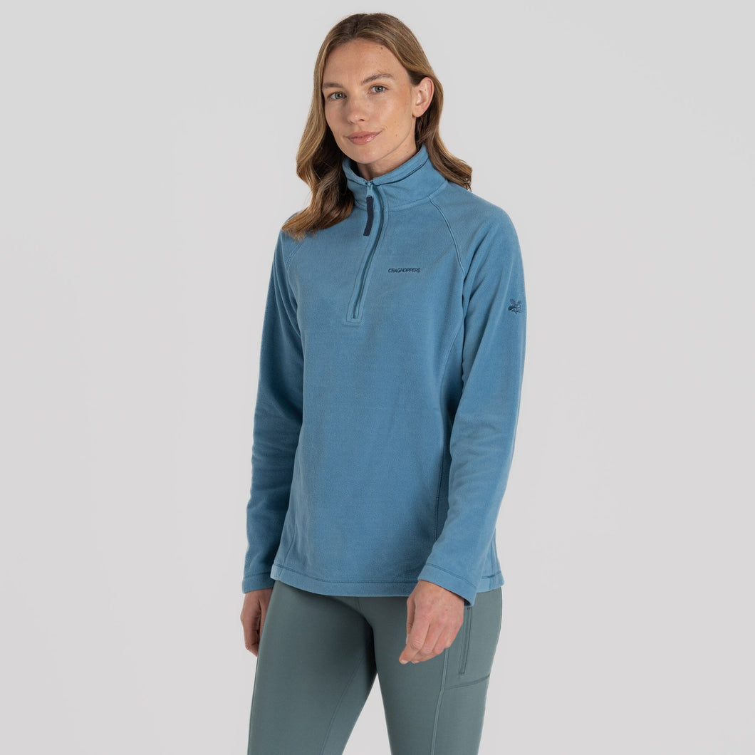 Craghoppers Women's National Trust Miska VI Half Zip Fleece Top (Light Denim)