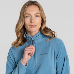 Craghoppers Women's National Trust Miska VI Half Zip Fleece Top (Light Denim)