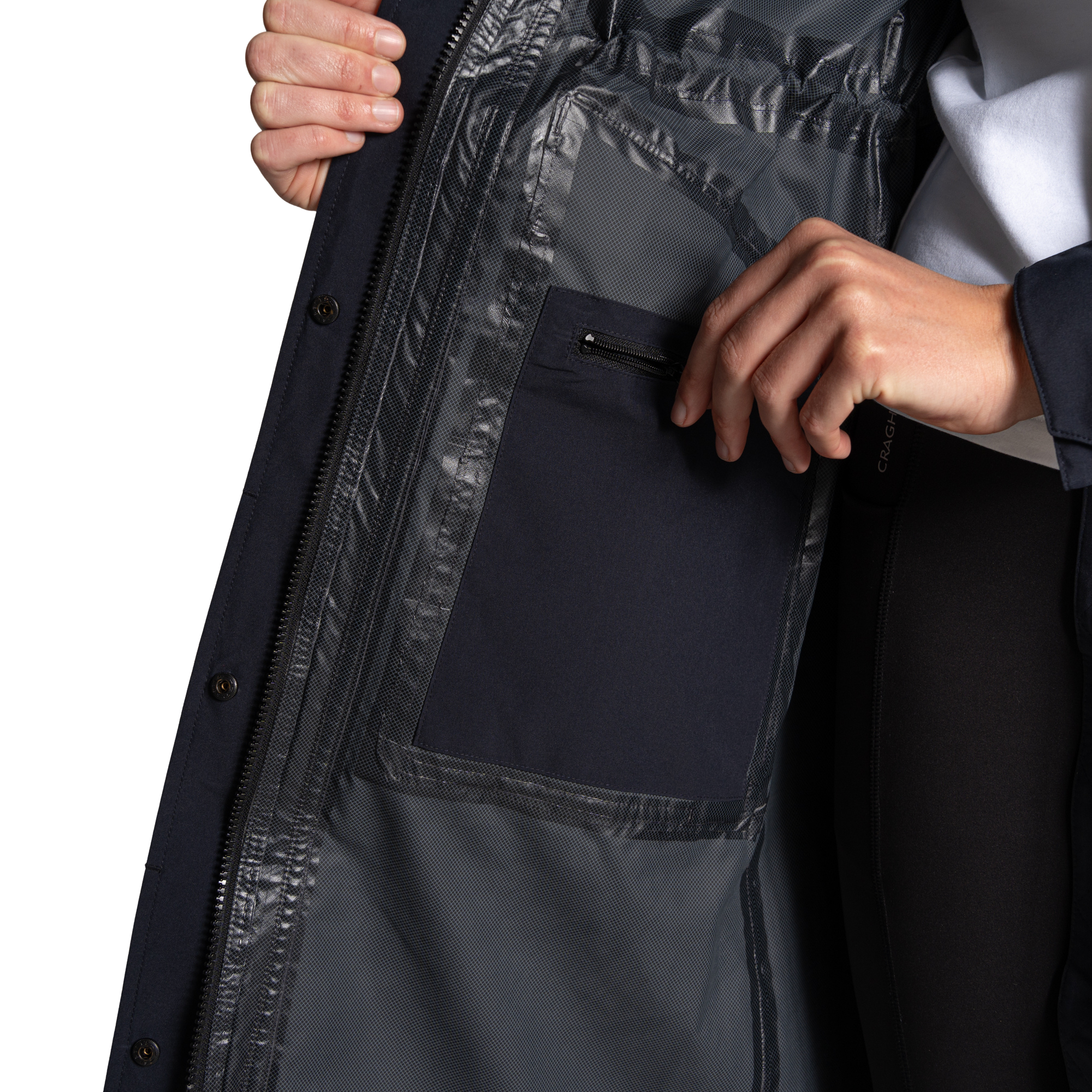 Craghoppers Women's National Trust Saxifrage Waterproof Coat (Dark Sapphire)