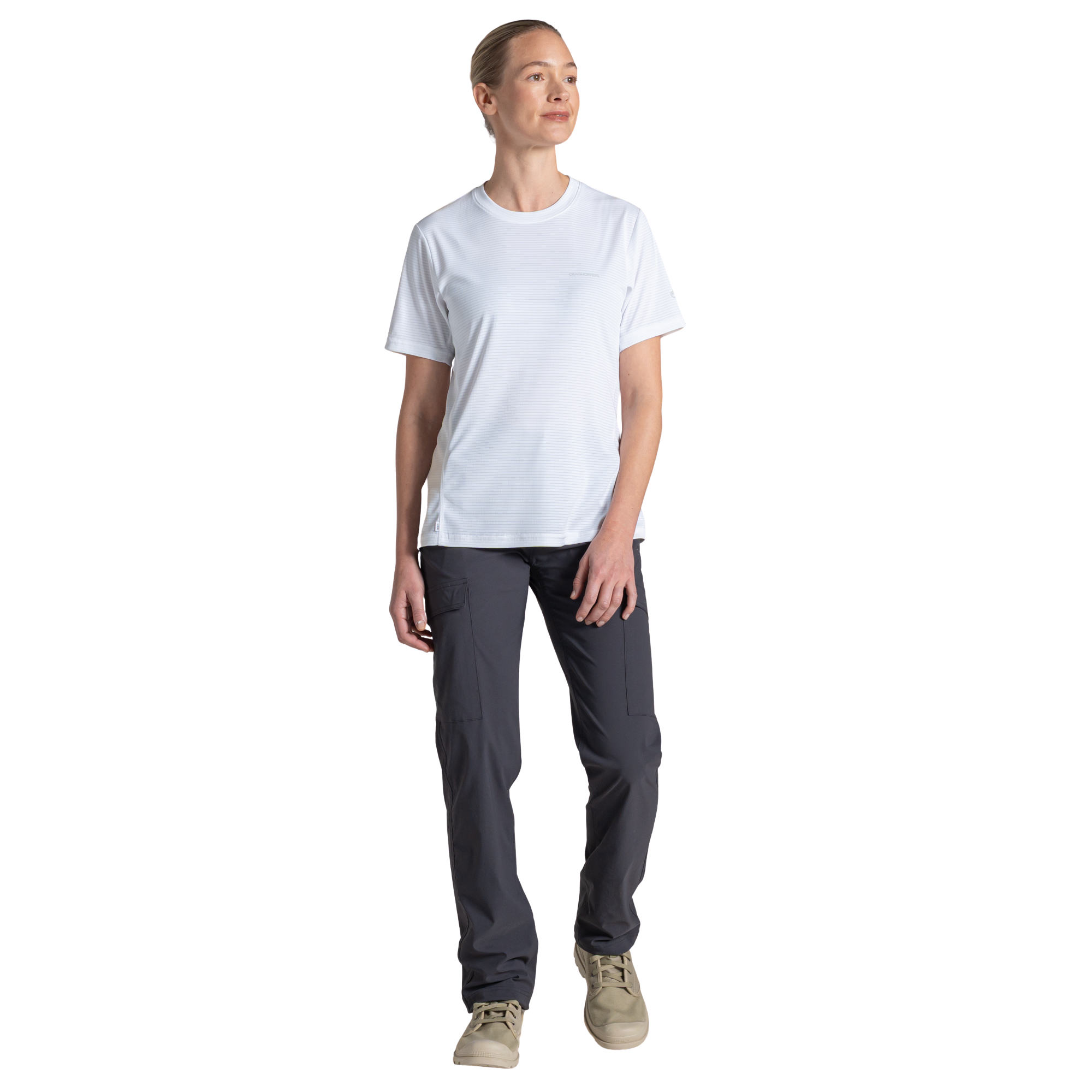 Craghoppers Women's Nosilife SolarShield+ UPF50 Short Sleeve Technical Tee (White)