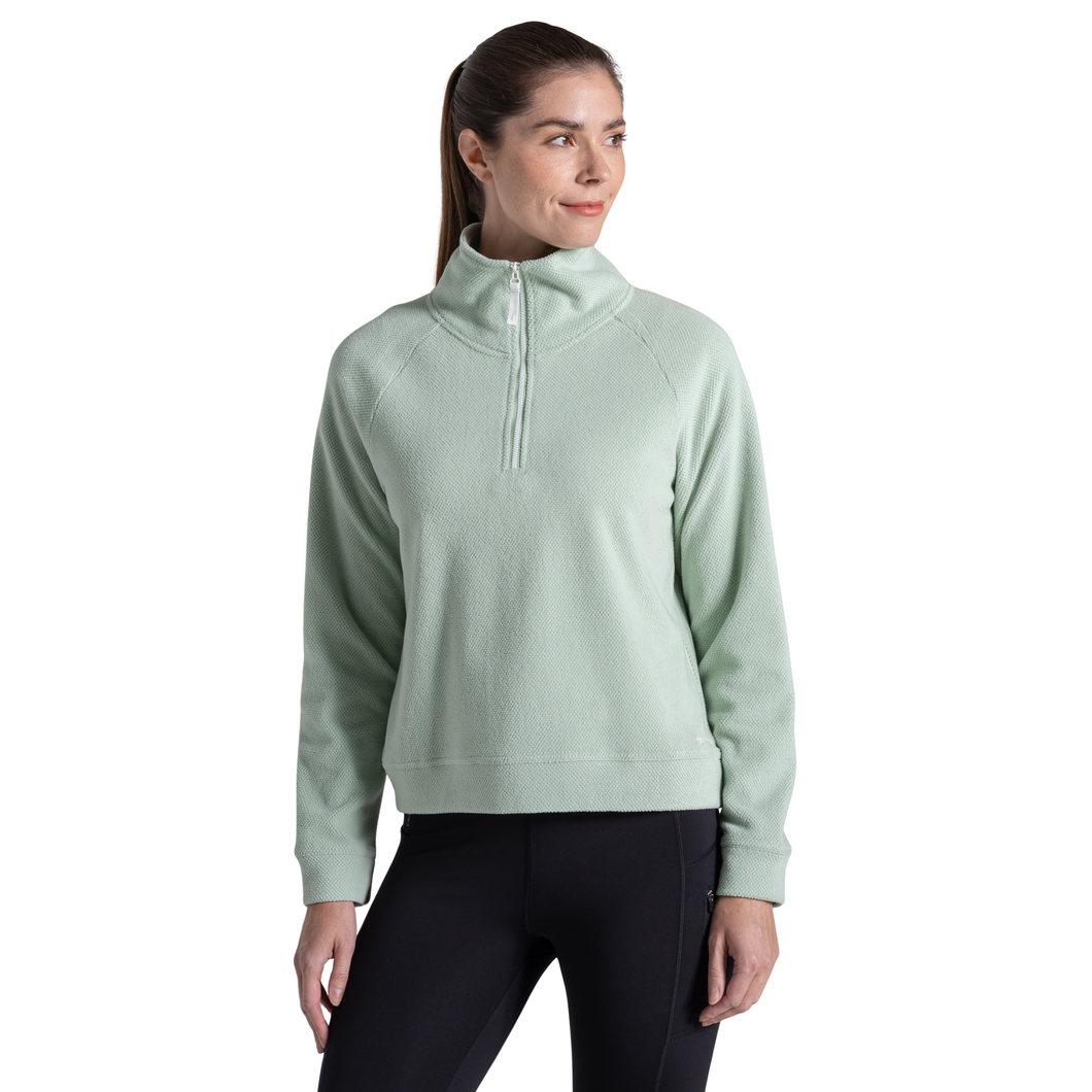 Craghoppers Women’s Raja Half Zip Fleece Top (Iced Matcha)
