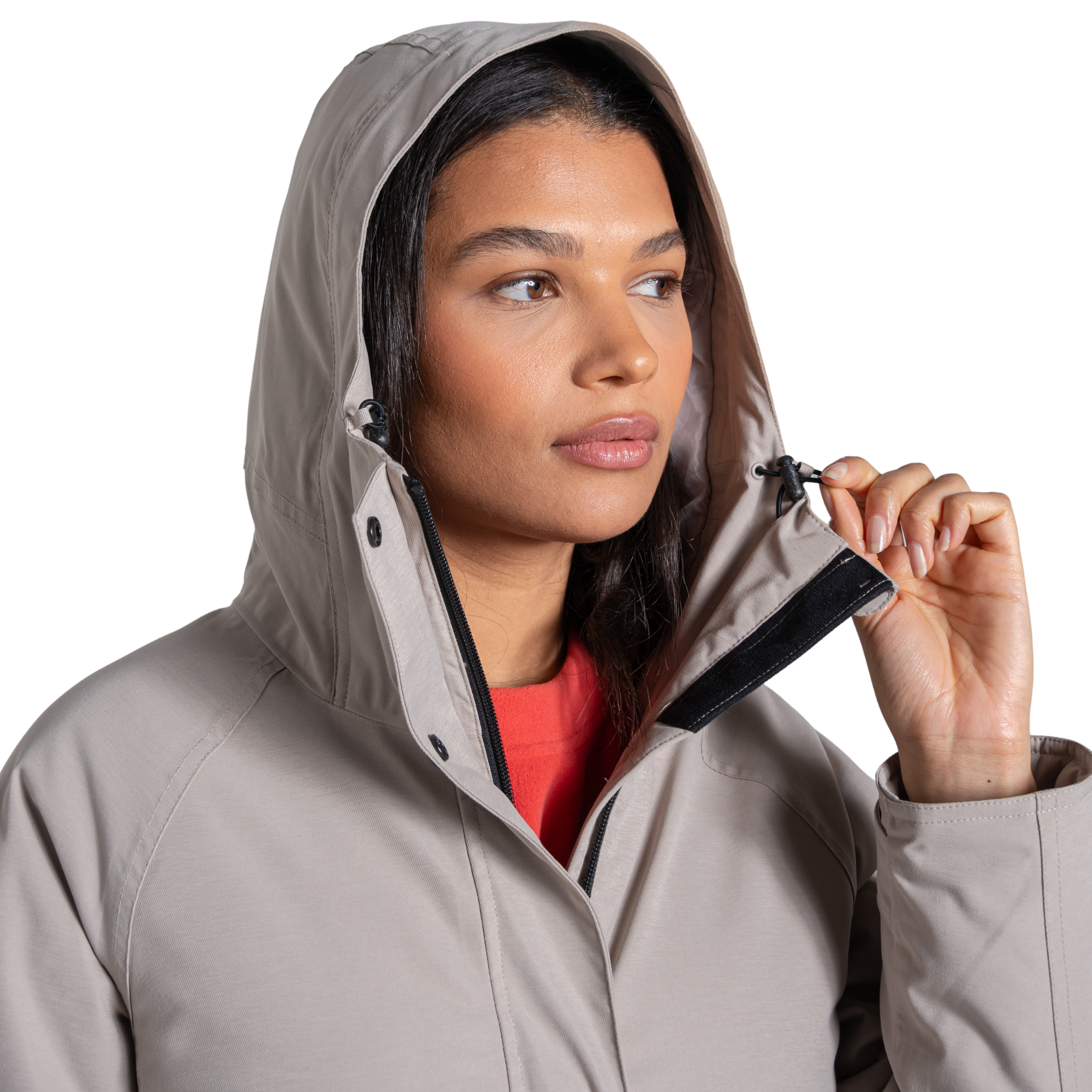 Craghoppers Women's Rosalind II Waterproof Insulated Parka Soft Mushroom KD7 CWP1061