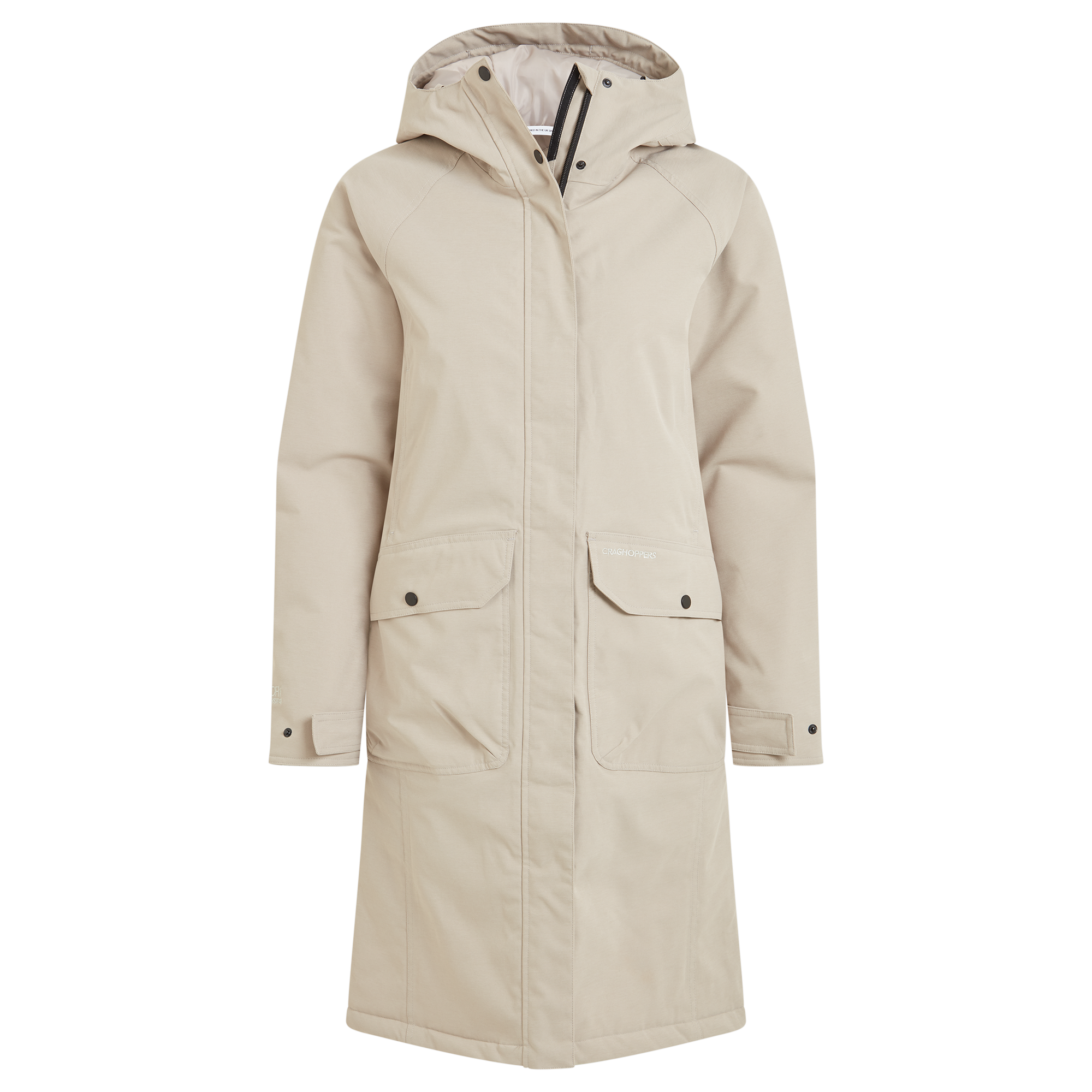 Craghoppers Women's Rosalind II Waterproof Insulated Parka Soft Mushroom KD7 CWP1061