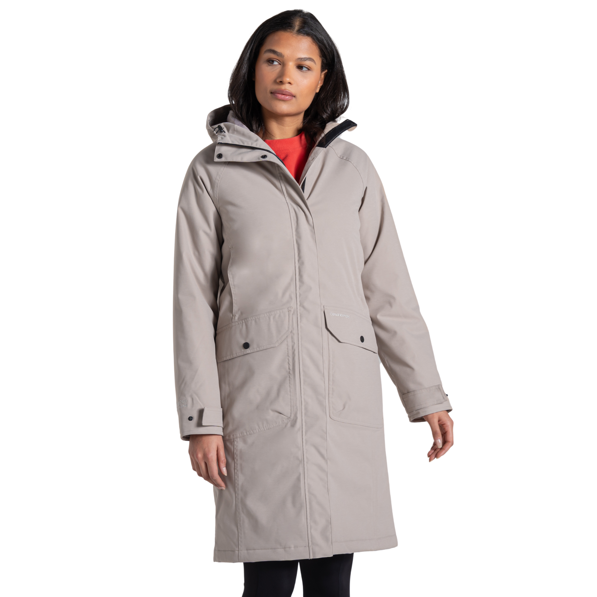 Craghoppers Women's Rosalind II Waterproof Insulated Parka Soft Mushroom KD7 CWP1061