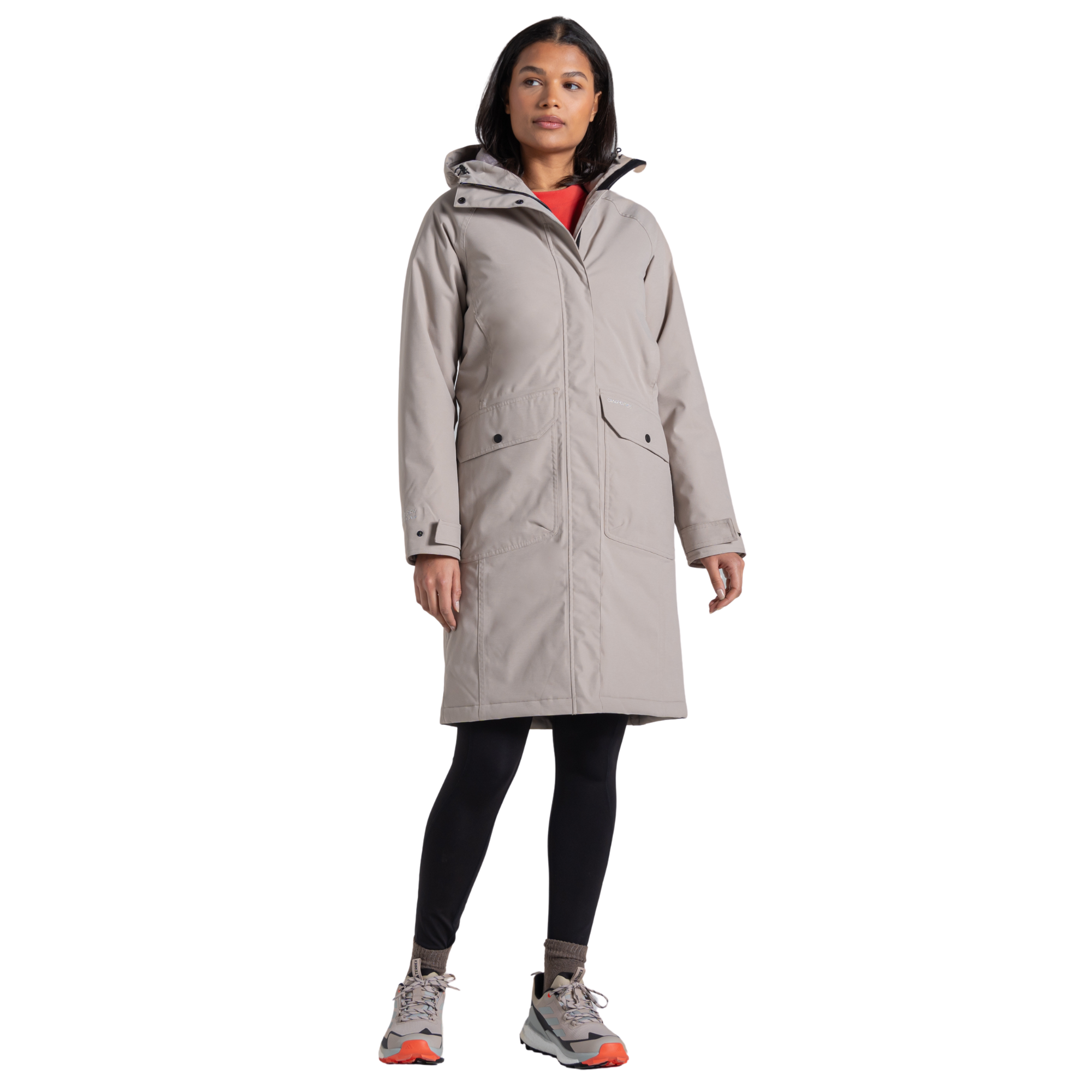 Craghoppers Women's Rosalind II Waterproof Insulated Parka Soft Mushroom KD7 CWP1061